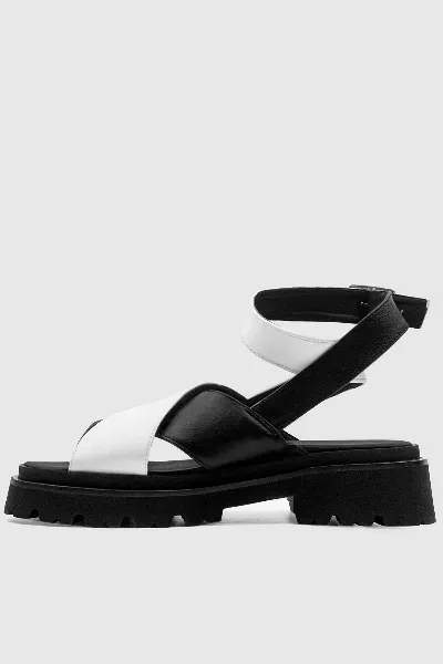 BOHEMA BOHEMA Damen vegan Medley Sandalen Schwarz WeiÃŸ