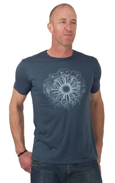 Life-Tree Life-Tree Bambus Shirt Fairwear für Herren WoodenIris in Denim Blue