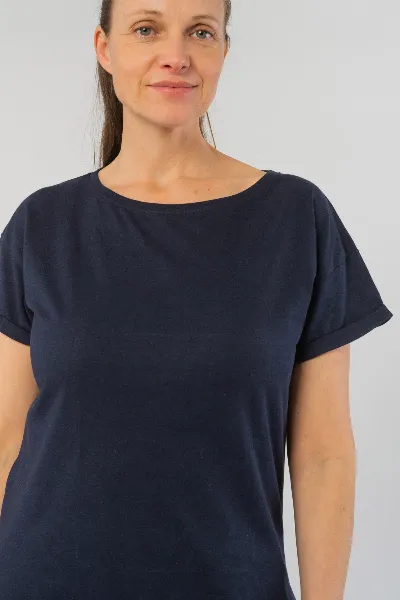 Living Crafts T-Shirt mit Rundhalsausschnitt aus Bambus & Bio Baumwolle