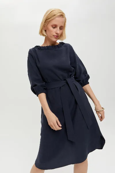 AYANI AYANI Damen vegan Kleid Celine Dunkelblau