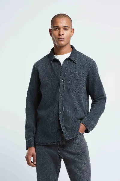 Kings Of Indigo Kings of Indigo Herren vegan Overshirt Juntoku Quercus Dunkel