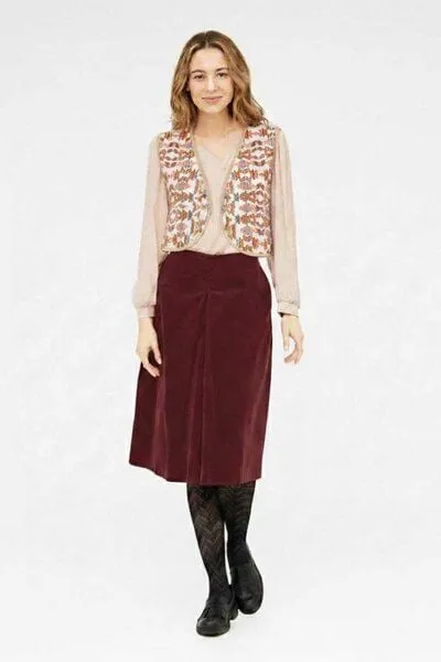 WiDDA berlin WiDDA berlin Cordrock PLEAT beere aus Feincord