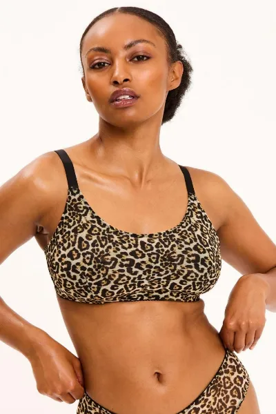 Understatement Understatement Damen vegan Bralette Mesh Scoop+ Leopard