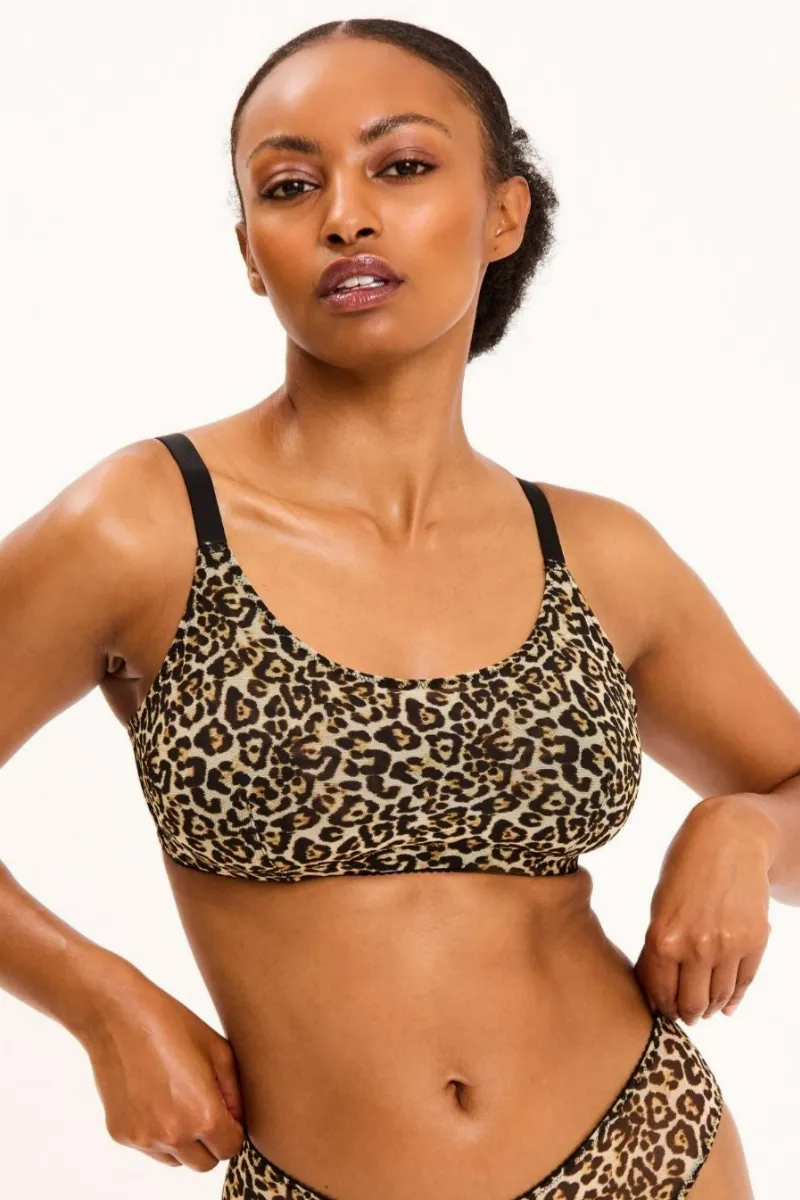 Understatement Understatement Damen vegan Bralette Mesh Scoop+ Leopard