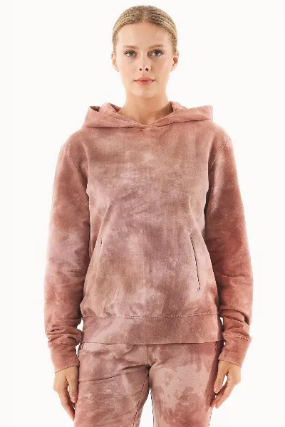 ORGANICATION ORGANICATION Damen vegan Batik-Sweat-Hoodie Aus Bio-Baumwolle Misty Rose