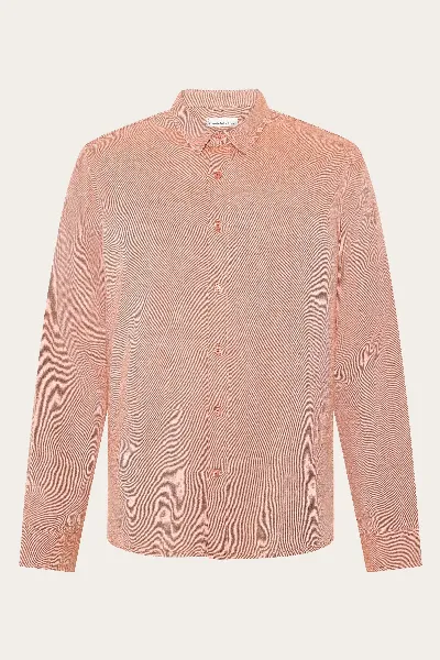 KnowledgeCotton Apparel KnowledgeCotton Apparel Herren vegan Hemd Light Twill Burnt Brick