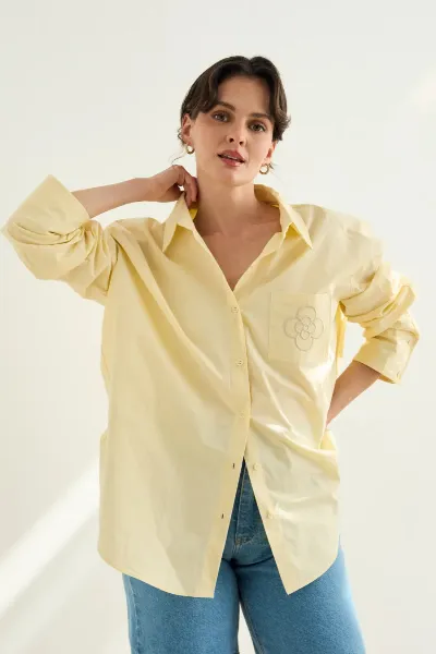 Clotsy Clotsy Damen vegan Shirt Yara Gelb