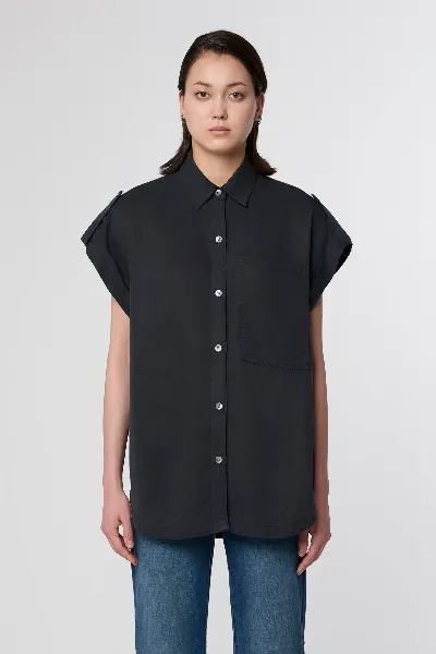 DAWN Dawn Damen vegan Hemd Air Oversize Dunkelmarine