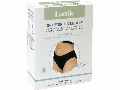 Larelle Larelle Bio-Periodenunterwäsche, Slip, Gr. L, schwarz