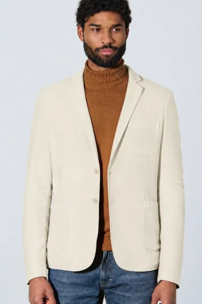 HempAge Hempage Herren vegan Modischer Blazer In Naturfarben