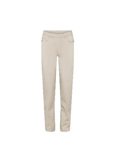 LAURIE LAURIE Damen vegan Hose Hannah Regular Mittellang Grau Sand