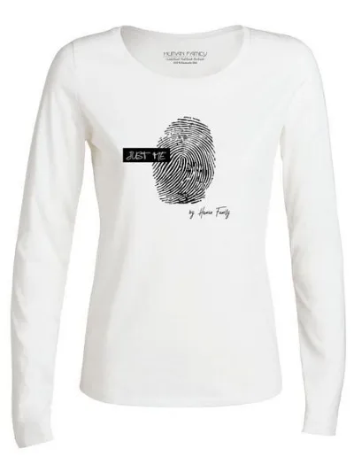 Human Family Human Family Damen Longsleeve - Have Fun - Just Me in white