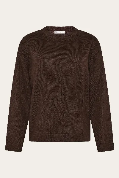 KnowledgeCotton Apparel KnowledgeCotton Apparel Damen vegan Sweater Blend Shaved Chocolate