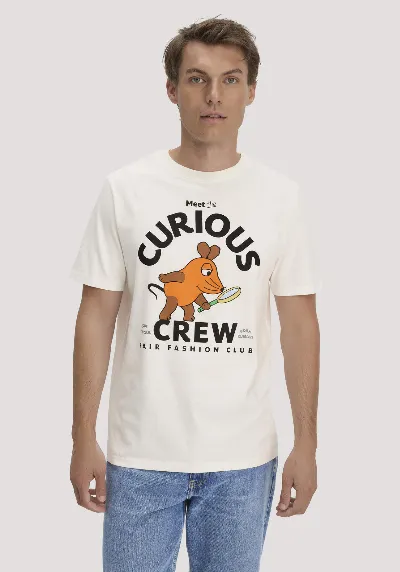 hessnatur hessnatur Herren Heavy T-Shirt DIE MAUS Relaxed aus Bio-Baumwolle mit recycelter Baumwolle - weiß