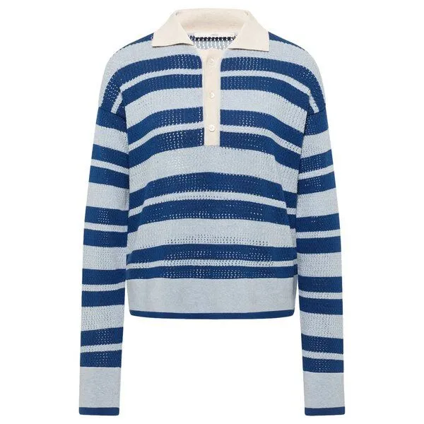 LANIUS LANIUS Strickpullover mit Polo-Kragen