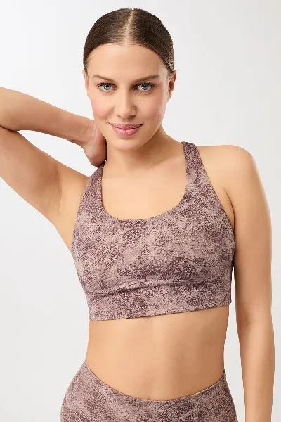mandala MANDALA Damen vegan Sport-Bh Monoprinted Earth