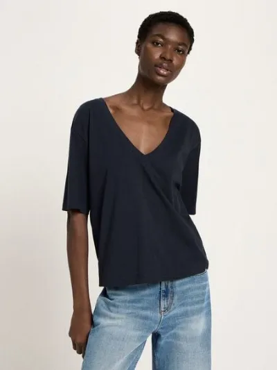 LANIUS LANIUS Shirt mit V-Ausschnitt (GOTS)