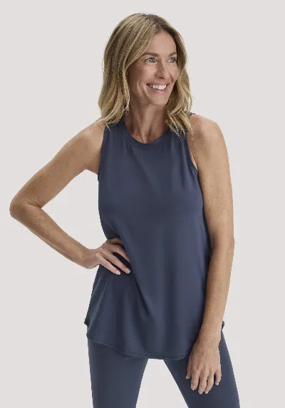 hessnatur hessnatur Loungewear Top Regular ACTIVE COMFORT aus TENCEL™ Lyocell - blau