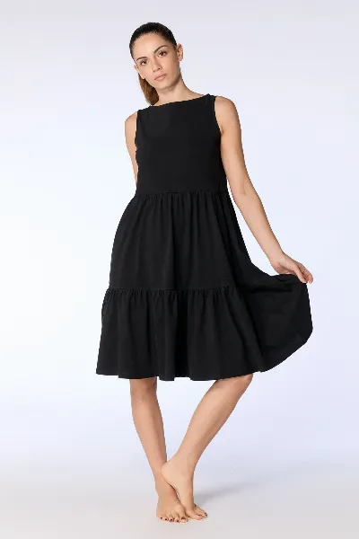 Leela Cotton Leela Cotton Damen vegan Kleid Gerüscht