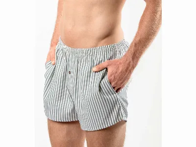 Living Crafts Living Crafts Bio-Herren-Boxershort ADAMOS mit Seitentaschen, sage/cream,