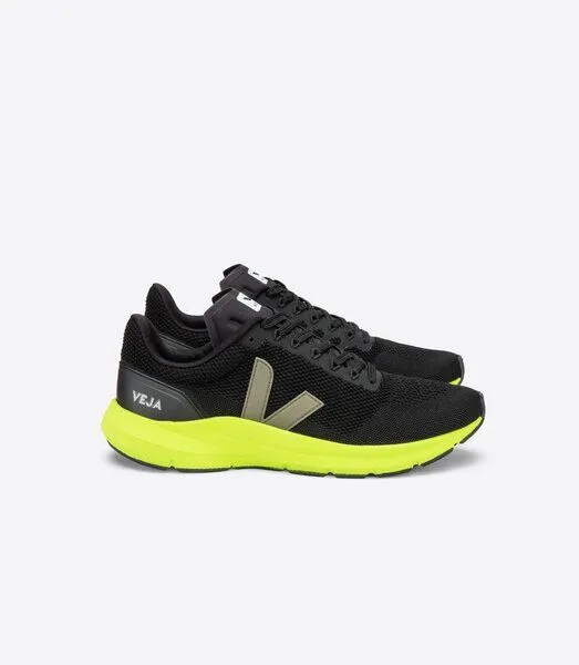 Veja Veja Sneaker - MARLIN LT BLACK KAKI JAUNE FLUO