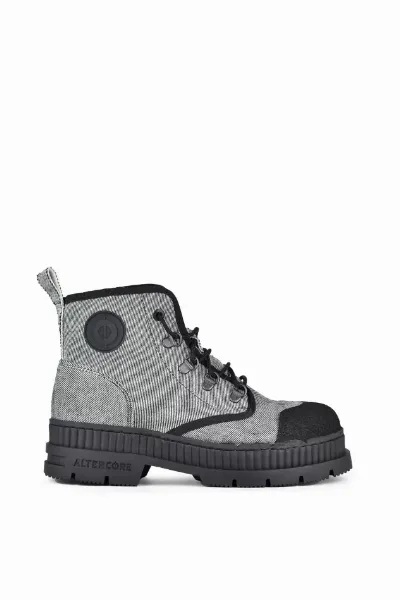  Altercore Damen vegan Stiefel Delle Hellgrau
