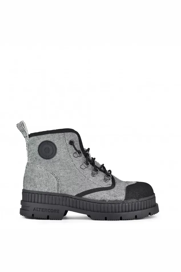  Altercore Damen vegan Stiefel Delle Hellgrau