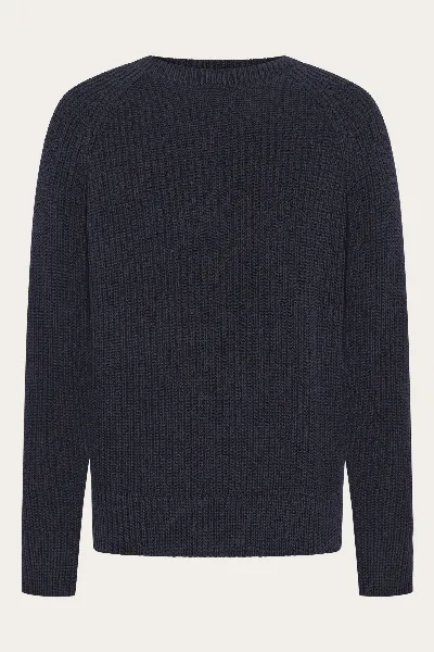 KnowledgeCotton Apparel KnowledgeCotton Apparel Herren vegan Strickpullover Herren Raglan Night Sky Navy