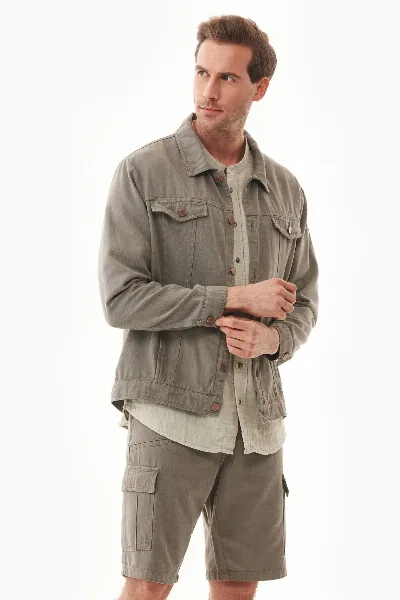ORGANICATION ORGANICATION Herren vegan Shirt Jacke Smokey Oliv