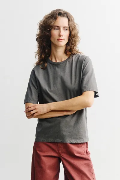 Rotholz Rotholz Damen vegan T-Shirt Aus Piqué