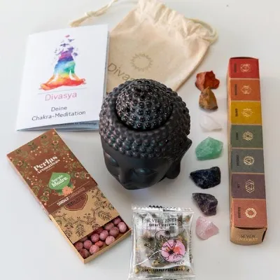 Divasya Divasya Geschenkset Chakra Meditation- spirituelles Erlebnis in Geschenkbox
