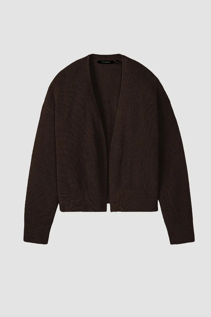 recolution Recolution Damen vegan Strickjacke Moringa Chocolate