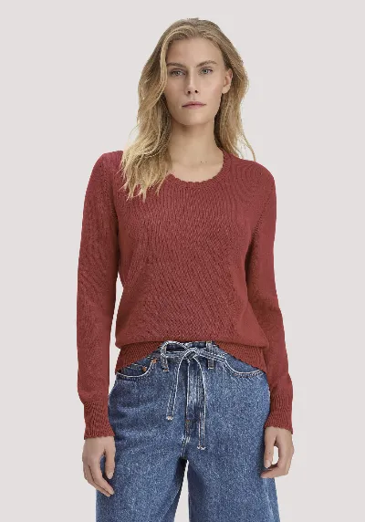 hessnatur hessnatur Damen Strick Pullover Relaxed aus Leinen mit Bio-Baumwolle und LENZING™ ECOVERO - braun