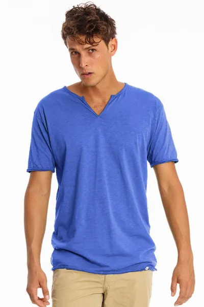 RAVENS VIEW IBIZA RAVENS VIEW IBIZA Herren vegan T-Shirt Eros Klein Blau
