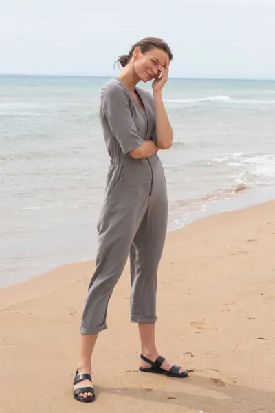 WiDDA WiDDA Damen vegan Jumpsuit Jill Light Grey