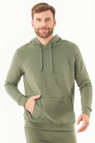 ORGANICATION ORGANICATION Herren vegan Kapuzenpullover Soft Touch Mid Olive