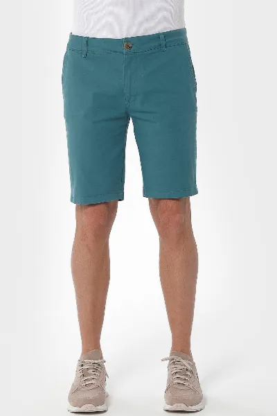ORGANICATION ORGANICATION Herren vegan Chino Shorts Slim Petrolgrün