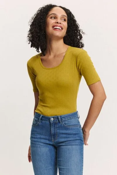 TRANQUILLO TRANQUILLO Jerseyshirt Camilaa Herz-Ajour Muster (2010004)