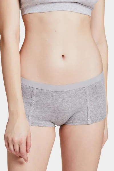 VATTER VATTER Damen vegan 3er-Pack Shorts Easy Emma Grau