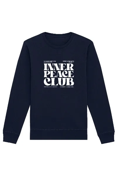 Oat Milk Club Oat Milk Club Damen vegan Sweatshirt Inner Peace Club Marineblau