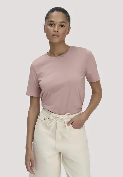 hessnatur hessnatur Damen T-Shirt Regular aus Regenerative Organic Cotton (ROC) - rosa