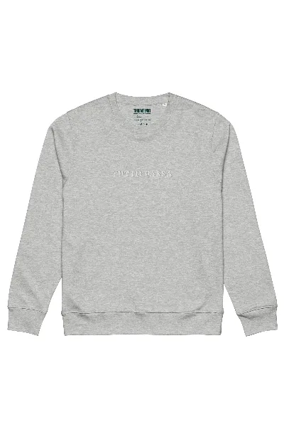 The Refined Spirit The Refined Spirit Damen vegan Sweatshirt Unisex Tutto Passa Gesticktes Heidekraut Grau