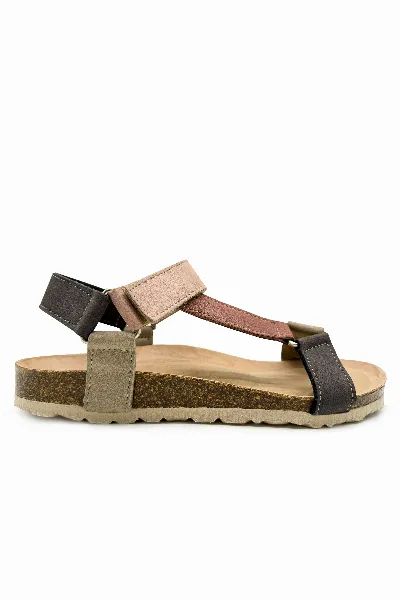 thies thies Damen vegan Sandalen Eco Bio Trek Multi Rose
