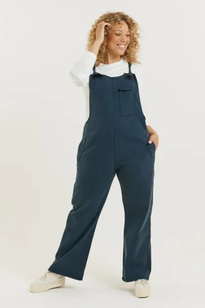 Flax and Loom Flax and Loom Damen vegan Latzhose Lou Barker Navy