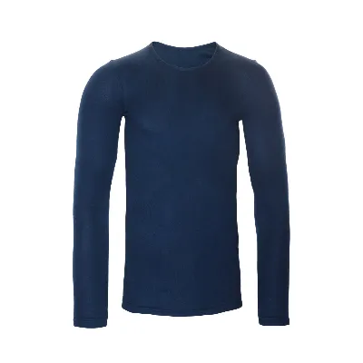 Living Crafts LIVING CRAFTS - Herren Langarm-Unterhemd - Blau