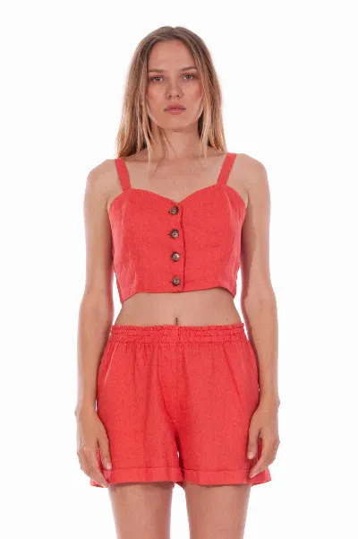 RAVENS VIEW IBIZA RAVENS VIEW IBIZA Damen vegan Oberteil Capri Candy Red