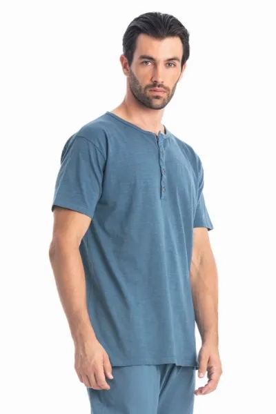 RAVENS VIEW IBIZA RAVENS VIEW IBIZA Herren vegan T-Shirt Enzo Jeans Blau