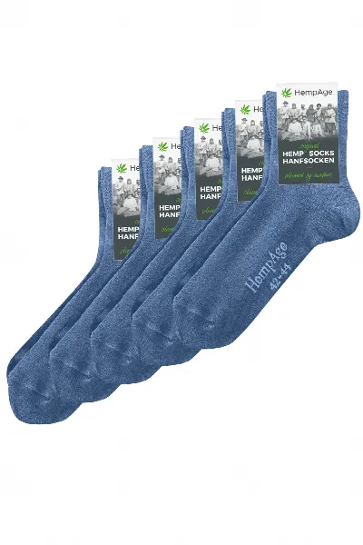 HempAge Hempage Herren vegan 5er-Pack Socken Classic Blueberry