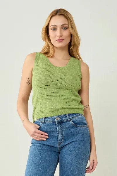 Clotsy Clotsy Damen vegan Top Arantxa Green