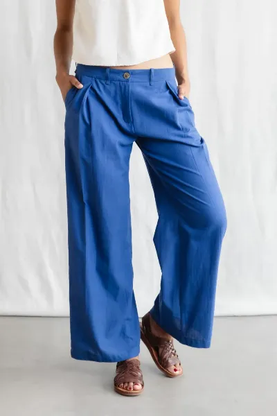 Jyoti Fair Works Jyoti Fair Works Damen vegan Hose Meghana Kobaltblau